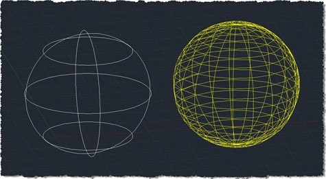 Meshed version of a sphere