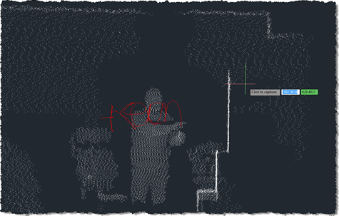 Drawing an AutoCAD polyline while jigging the point cloud from the Kinect