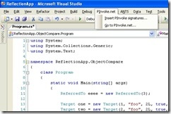 PInvoke Visual Studio Add-in menu item