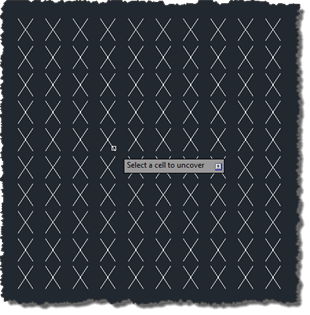 A minesweeper game ready to be played