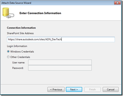 Connection information