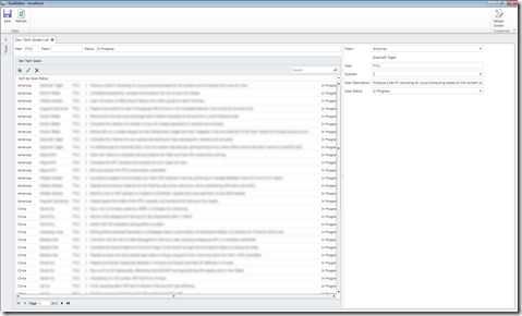 The final Goal Editor application