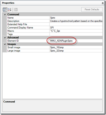 Our custom command properties