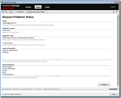 Filling out the form