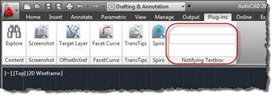 Notifying textbox in the ribbon