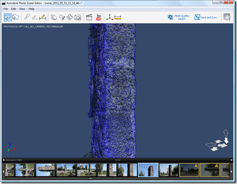 Photo Scene Editor v2 - after deleting a few erroneous points but still no manual stitching