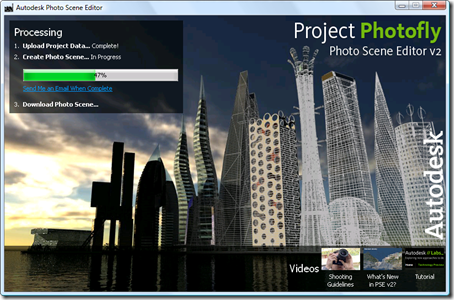 Photo Scene Editor v2 - waiting for the processing to complete