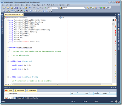 The results of ReSharper's code cleanup