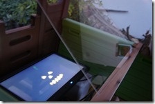 The screen and Plexiglas