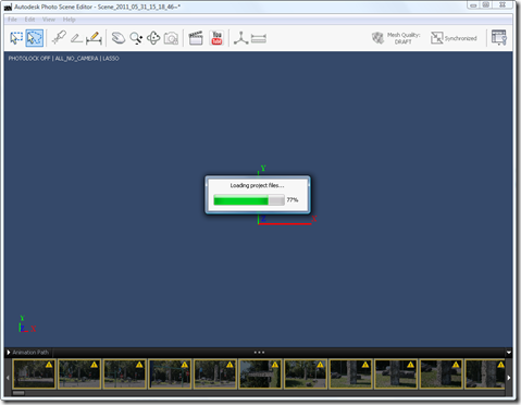 Photo Scene Editor v2 - loading the project file