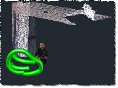 A set of tubes created using the Kinect