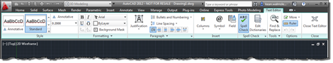 Text editor contextual ribbon tab