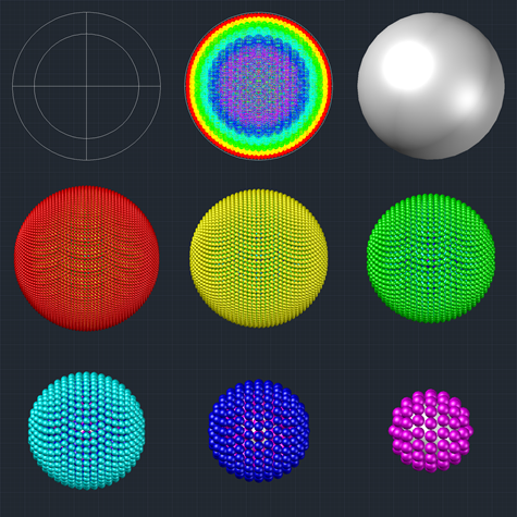 Packed sphere - different layers