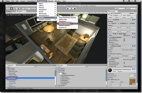 Attaching our script to a game object Attaching our script to a game object