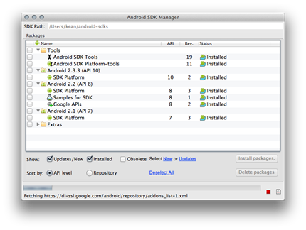 Android SDK Manager Android SDK Manager