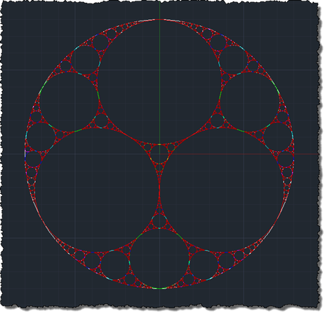 A full F#-generated 2D Apollonian gasket