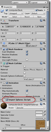 Our script attached to the object in the Inspector