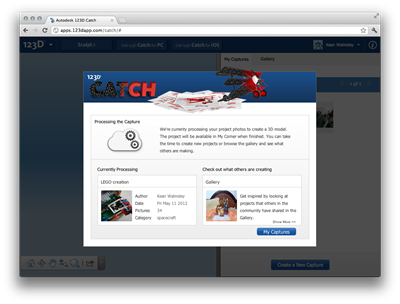 123D Catch in the browser - processing