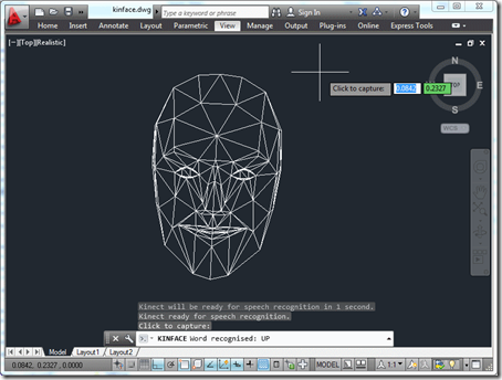 Face tracking inside AutoCAD