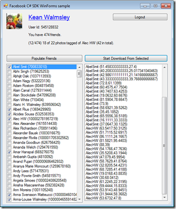 The photos being downloaded