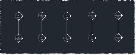 Five identical block references - with the same definition