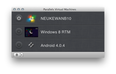My Parallels Machine List