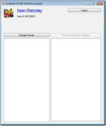 The dialog we can use to download the friend information