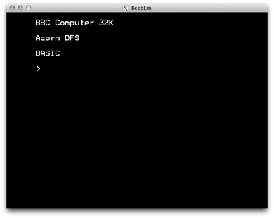 BBC Basic on the BBC Micro via BeebEm