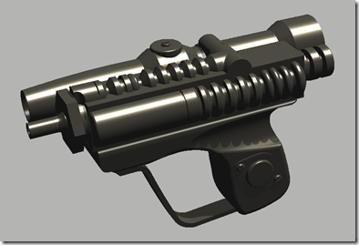 Imperial Scout Blaster inside AutoCAD - realistic