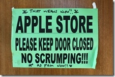 Not that kind of Apple Store