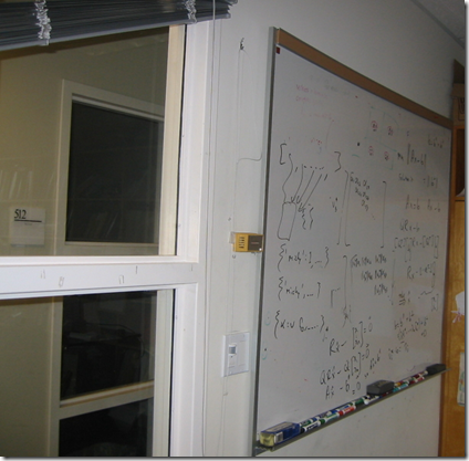 Angled view of a whiteboard