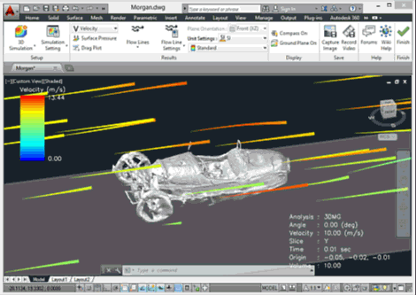 Our Morgan model inside Project Falcon for AutoCAD