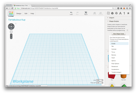 Creating an empty Shape Script