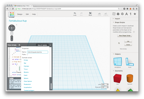 Adding a name to our Shape Script