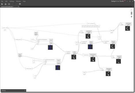 DesignScript Studio with a nice graph created