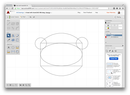 My first AutoCAD 360 drawing