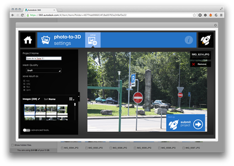 Autodesk ReCap Photo photo-to-3D settings