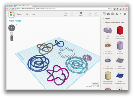 The Community Shape Scripts panel