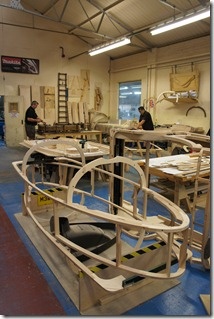 The ash frame of a 3 Wheeler