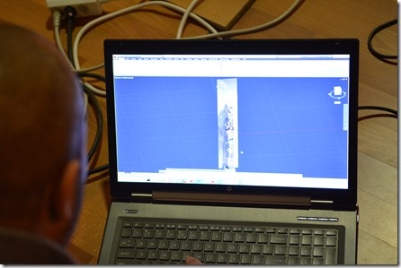 The results of one scan in AutoCAD