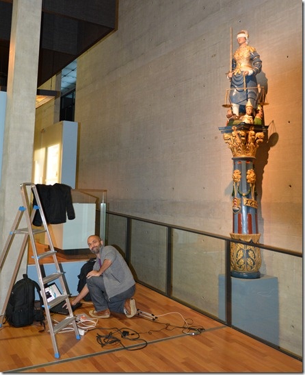 Our set-up at the Latenium