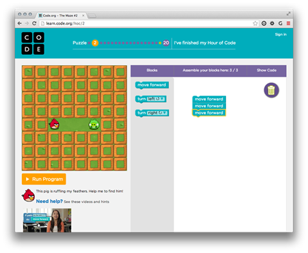 Stage 2 - a basic Angry Birds maze