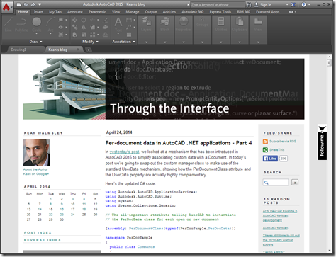AutoCAD 2015 hosting this blog