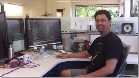 Christer at the office