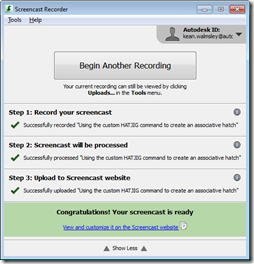 Recording completed and uploaded