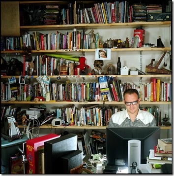 Cory Doctorow in his office