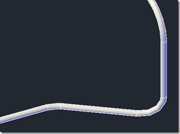 A section of pipe in shaded mode