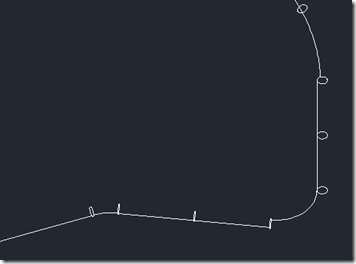 A section of pipe in wireframe mode