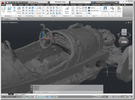 Brought into AutoCAD