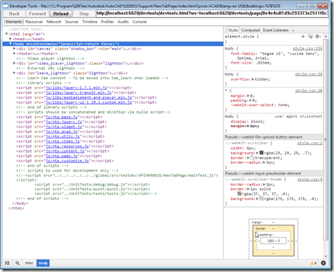 JavaScript debugging integrated in AutoCAD 2015